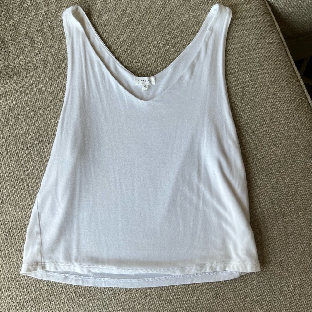 Pacsun Basic White T (double-lined)
